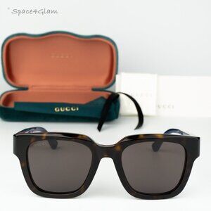 NEW Gucci GG1670SK 002 Havana Red Blue Grey Unisex Square Sunglasses GG 1670SK